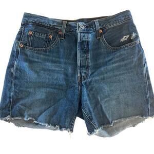 Women's Levi 501 Cut Off High Waisted Jean Shorts Size W30